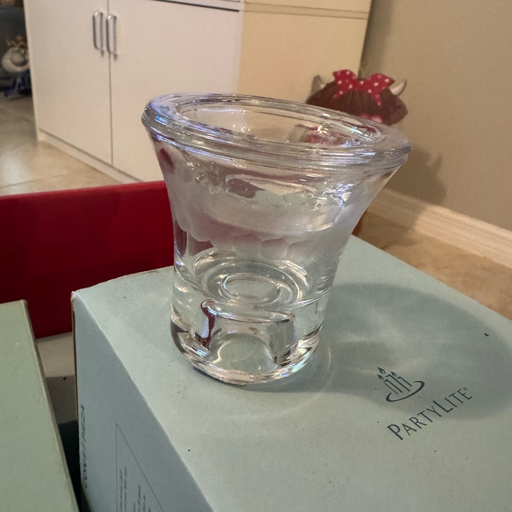 Partylite Clarity votive/taper/tea light holder NIB